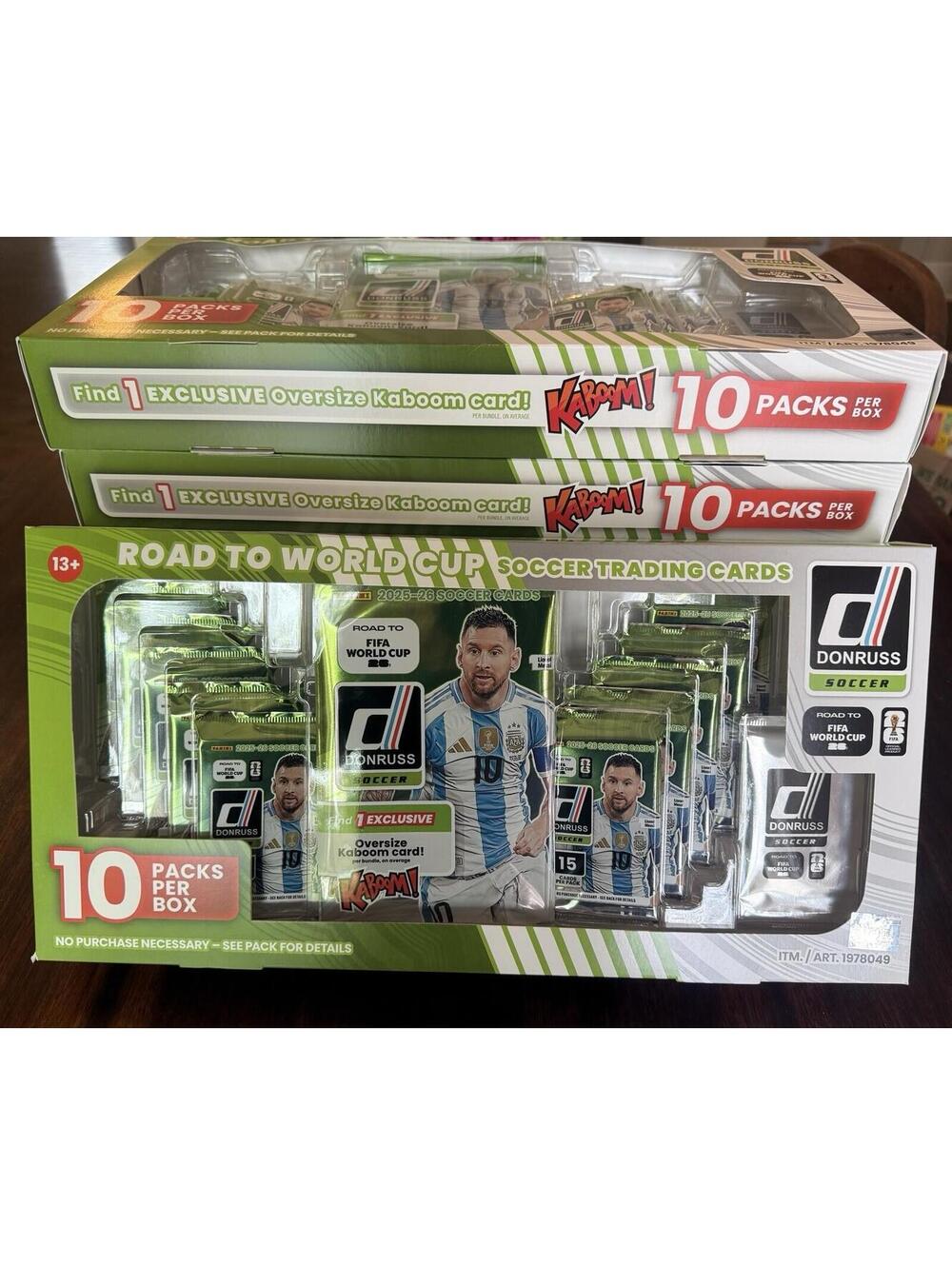 2025-26 Donruss Road FIFA World Cup Soccer 10 Pack Box- Costco Exclusive-6 BOXES